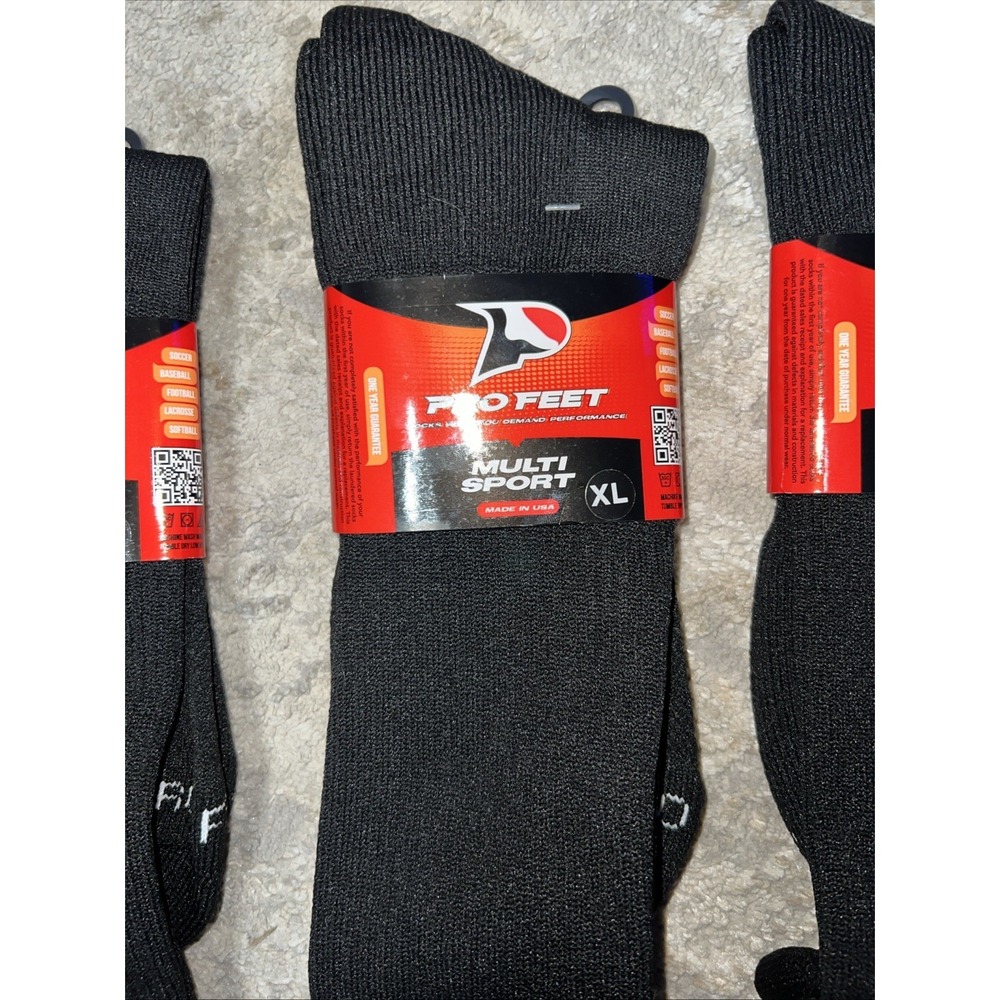 ProFeet Multi Sport Maximum Performance Over The Calf Socks Black Size 13-16 XL - Picture 2 of 5